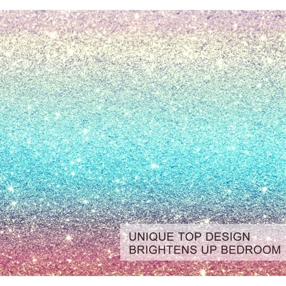 Us twin glitter green rainbow duvet bed in a bag - Picture 2 of 6